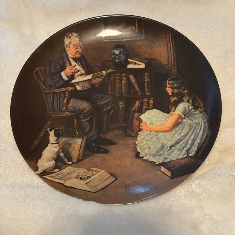 The Edwin M Knowles China Co “The Storyteller” - LIKE NEW -In Box RARE 1983